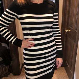 Loft Striped Sweater Dress